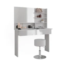 Schminktisch Azur Weiß 120 cm mit Hocker Vicco
