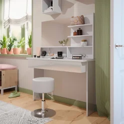 Schminktisch Azur Weiß 120 cm mit Hocker Vicco