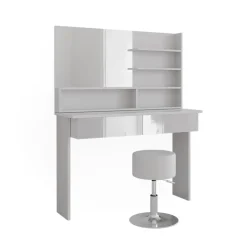 Schminktisch Azur Weiß 120 cm mit Hocker Vicco