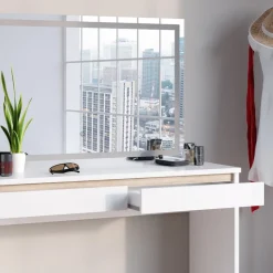 Schminktisch Emma Weiß 120 cm mit LED-Spiegel Vicco