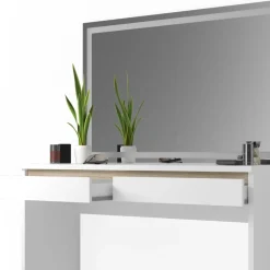 Schminktisch Emma Weiß 120 cm mit LED-Spiegel Vicco
