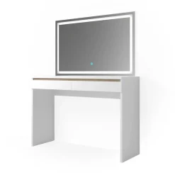 Schminktisch Emma Weiß 120 cm mit LED-Spiegel Vicco