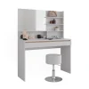 Schminktisch Emma Weiß 120 cm mit Spiegelregal & Hocker Vicco