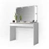 Schminktisch Emma Weiß 120 cm mit LED Beleuchtung Vicco