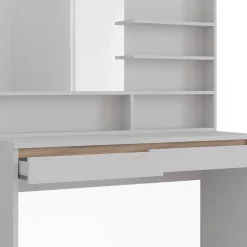 Schminktisch Emma Weiß 120 cm mit Spiegelregal Vicco