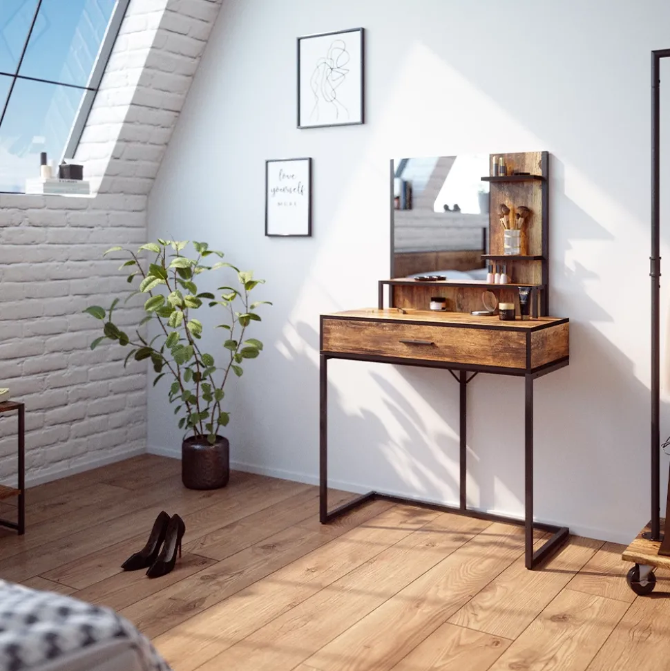 Schminktisch Fyrk Antikholz 80 cm Vicco