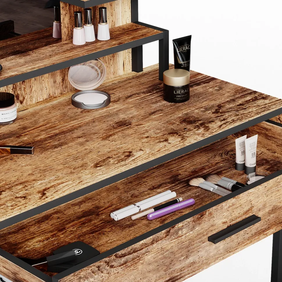 Schminktisch Fyrk Antikholz 80 cm Vicco