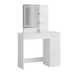 Schminktisch Julia Weiß 90 cm mit LED-Spiegel Vicco