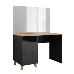 Schminktisch Karen Anthrazit/Artisan 110 cm mit Spiegel Vicco