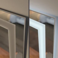 Schminktisch Karen Anthrazit/Artisan 110 cm mit LED-Spiegel Vicco