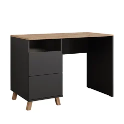 Schminktisch Karen Anthrazit/Artisan 110 cm mit Schubladen Vicco