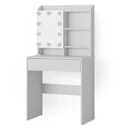 Schminktisch Laura Weiß 70 cm mit LED Beleuchtung Vicco