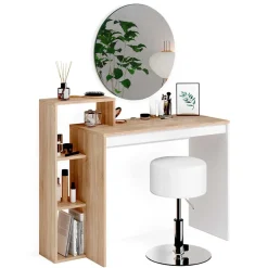 Schminktisch Leo Sonoma 100 cm mit Spiegel und Hocker Vicco