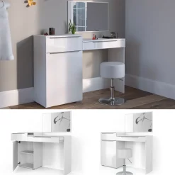 Schminktisch Lilli Weiß 135 cm mit Hocker Vicco