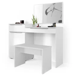 Schminktisch Lilli Weiß 135 cm mit Bank Vicco