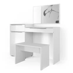 Schminktisch Lilli Weiß 135 cm mit Bank Vicco