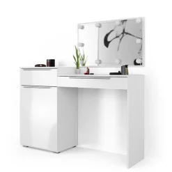 Schminktisch Lilli Weiß 135 cm mit LED Beleuchtung Vicco