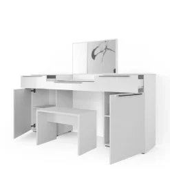 Schminktisch Lilli Weiß 190 cm mit Bank Vicco