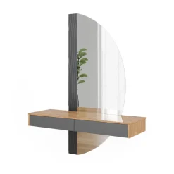 Schminktisch Melisa Grau 120 cm mit 2 Schubladen Vicco