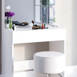 Schminktisch Melle Weiß 68 cm mit Hocker Vicco