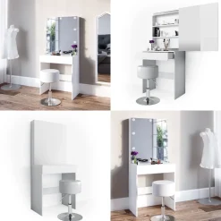 Schminktisch Melle Weiß 68 cm mit Hocker Vicco