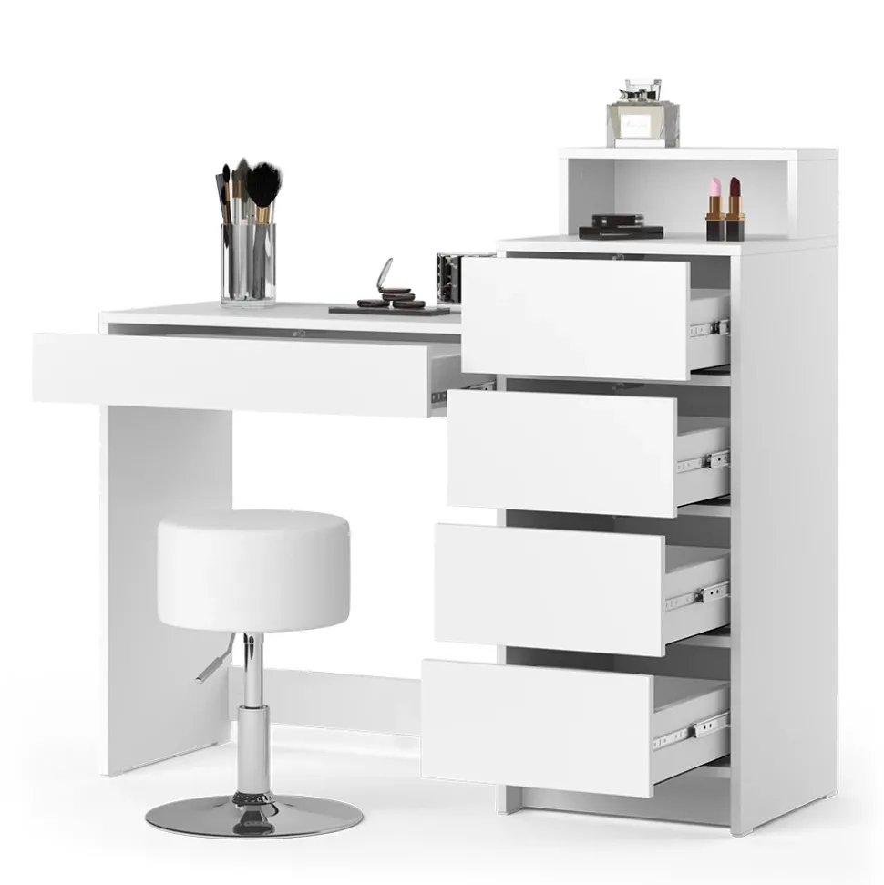 Schminktisch Naara Weiß 110.5 cm mit Hocker Vicco