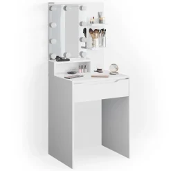 Schminktisch Ruben Weiß 60 cm mit LED Beleuchtung Vicco