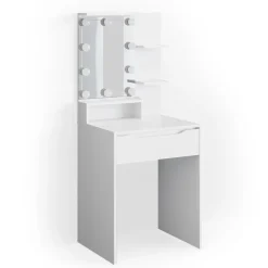 Schminktisch Ruben Weiß 60 cm mit LED Beleuchtung Vicco