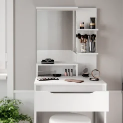 Schminktisch Ruben Weiß 60 cm mit Hocker Vicco