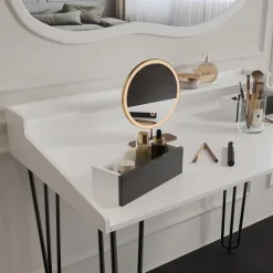 Schminktisch Sannar Weiß 110 cm mit Schubladen Vicco