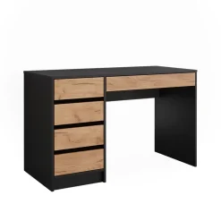 Schminktisch Sherry Anthrazit/Goldkraft Eiche 120 x 75 cm ohne Spiegel Vicco