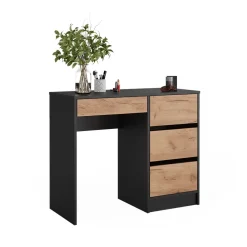 Schminktisch Sherry Anthrazit/Goldkraft Eiche 90 x 75 cm ohne Spiegel Vicco