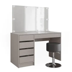 Schminktisch Sherry Cashmere 120 cm mit Spiegel, Hocker & LED-Beleuchtung Vicco