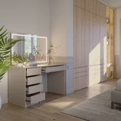 Schminktisch Sherry Cashmere 120 cm mit LED-Spiegel Vicco