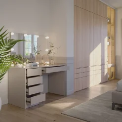 Schminktisch Sherry Cashmere 120 cm mit Spiegel & LED-Beleuchtung Vicco