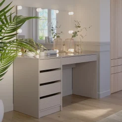 Schminktisch Sherry Cashmere 120 cm mit Spiegel & LED-Beleuchtung Vicco