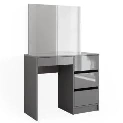 Schminktisch Sherry Grau 90 cm mit Spiegel Vicco