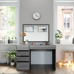 Schminktisch Sherry Grau 120 cm ohne Spiegel Vicco