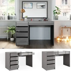 Schminktisch Sherry Grau 120 cm ohne Spiegel Vicco