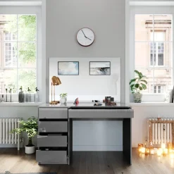 Schminktisch Sherry Grau 120 cm Vicco