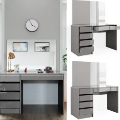 Schminktisch Sherry Grau 120 cm Vicco