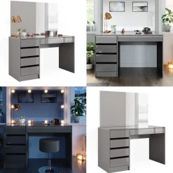 Schminktisch Sherry Grau 120 cm Vicco