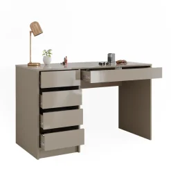 Schminktisch Sherry Greige Hochglanz 120 cm ohne Spiegel Vicco