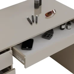 Schminktisch Sherry Greige Hochglanz 120 cm ohne Spiegel Vicco