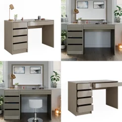 Schminktisch Sherry Greige Hochglanz 120 cm ohne Spiegel Vicco