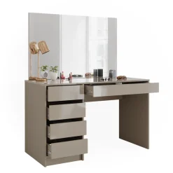 Schminktisch Sherry Greige 120 cm mit Spiegel Vicco