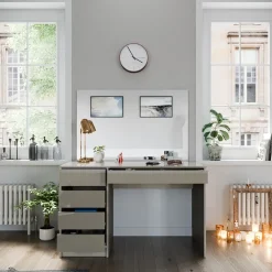 Schminktisch Sherry Greige 120 cm mit Spiegel Vicco