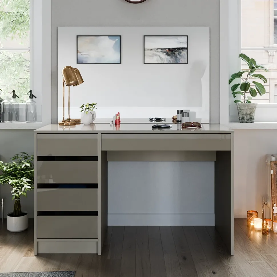 Schminktisch Sherry Greige 120 cm mit Spiegel Vicco