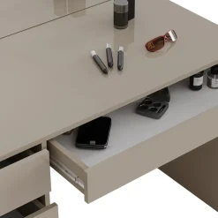 Schminktisch Sherry Greige 120 cm mit Spiegel Vicco