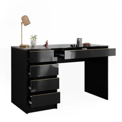 Schminktisch Sherry Schwarz/Gold 120 cm ohne Spiegel Vicco